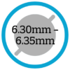 6.30 mm - 6.35 mm