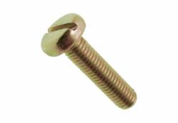 Slotted Pan Head Machine Screws - Brass - Metric - DIN 85